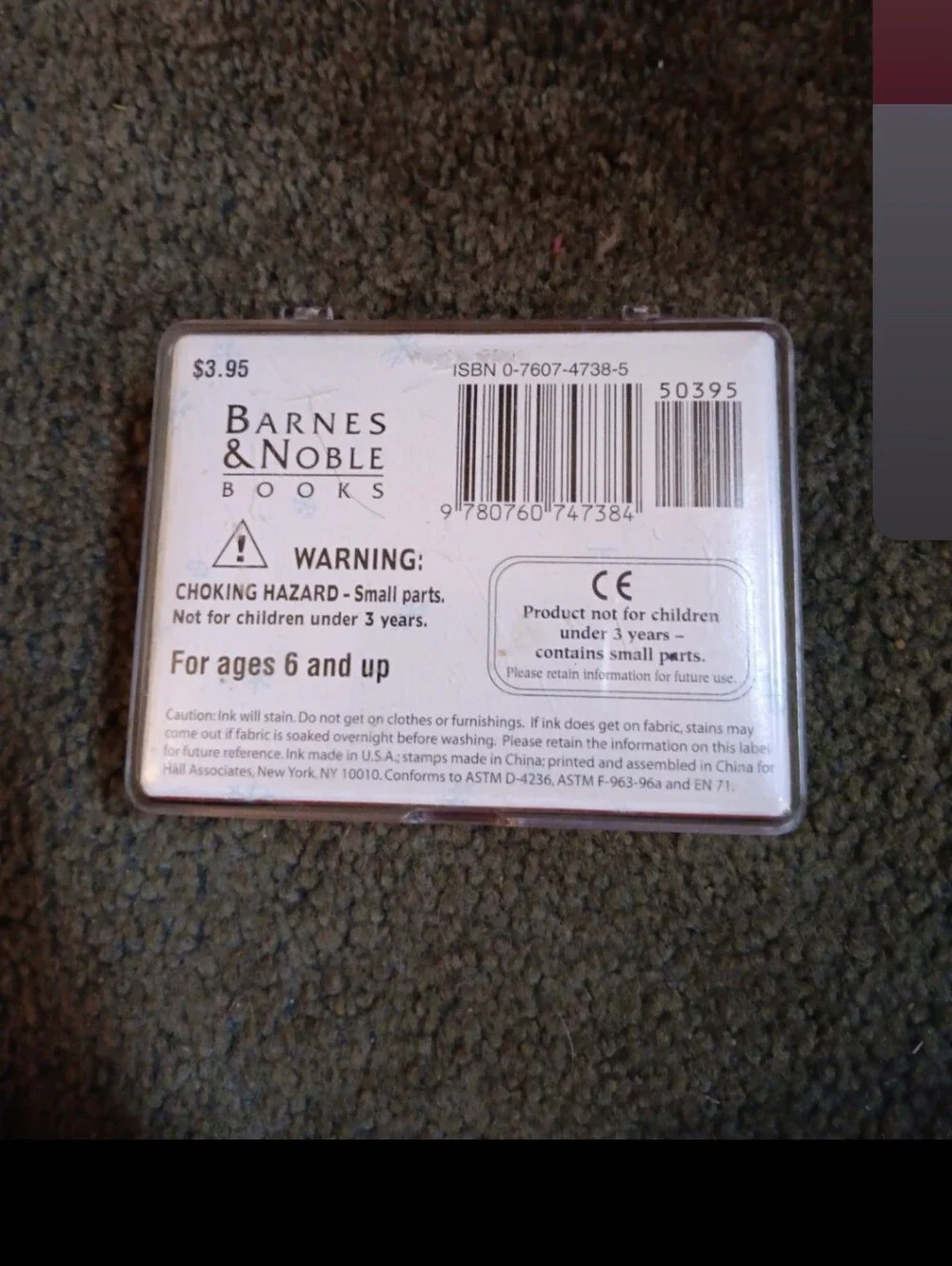 Barnes and Noble Xmas stamps with ink